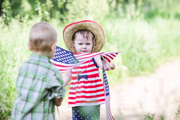 Cute little toddlers in park — Stock Photo, Image