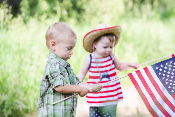 Cute little toddlers in park — Stock Photo, Image