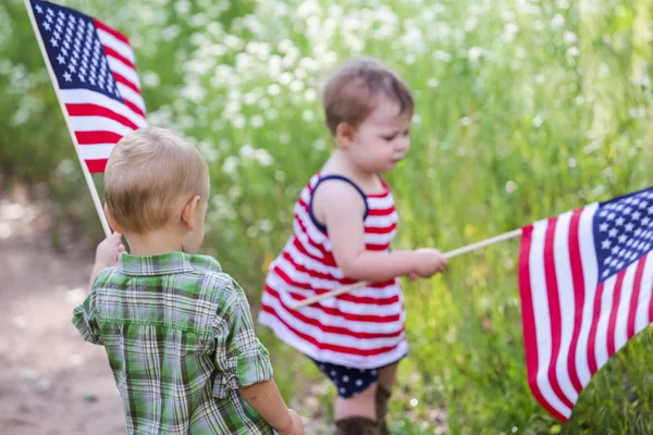 Cute little toddlers in park — Stock Photo, Image