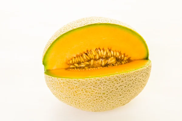 Ekologisk cantaloupemelon skivad — Stockfoto