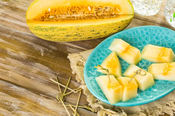 Variety of organic melons — Stock Photo, Image