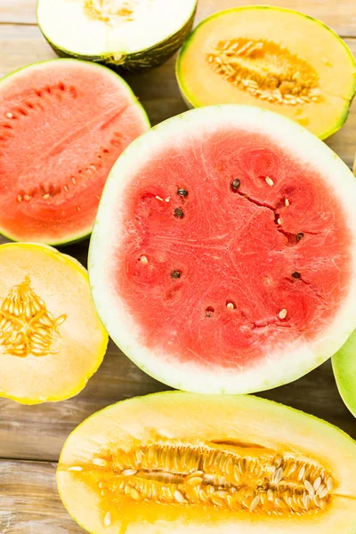 Variedad de melones orgánicos —  Fotos de Stock