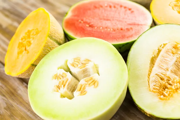 Variété de melons biologiques — Photo