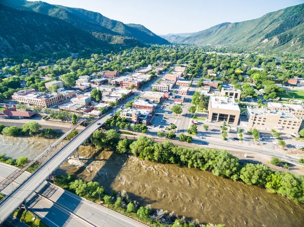 Vista aerea di Glenwood Springs — Foto Stock