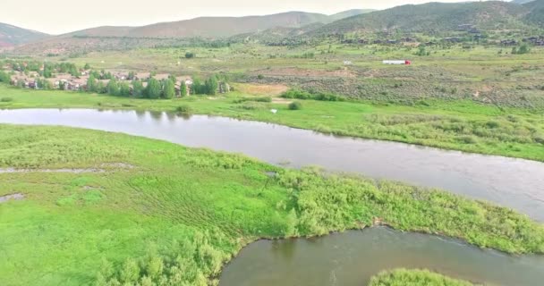 Aerial view of Colorado river — Stock Video