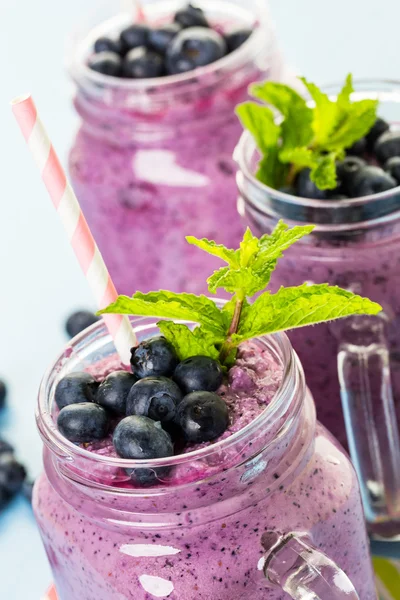 Leckerer Blueberry-Smoothie — Stockfoto