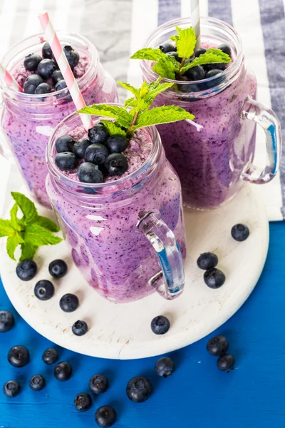 Leckerer Blueberry-Smoothie — Stockfoto