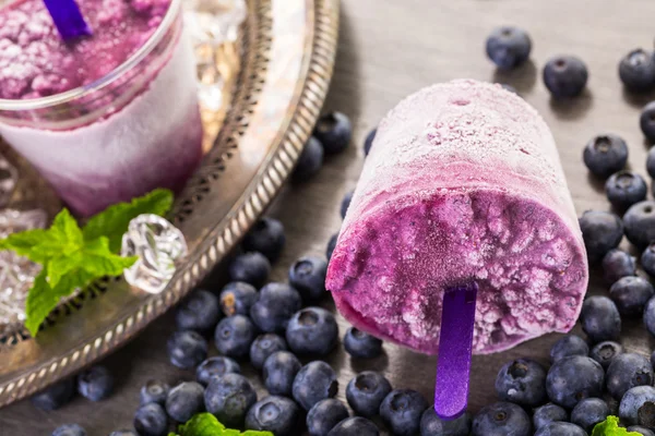 Paletas de arándanos caseras — Foto de Stock