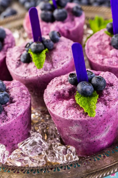 Paletas de arándanos caseras — Foto de Stock