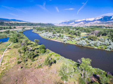 Aerial view of rest area near Colorado River at Rifle