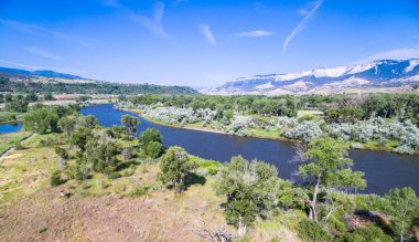 Aerial view of rest area near Colorado River at Rifle