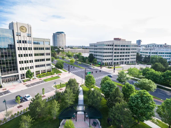 Aerial view of business park — Stock Photo, Image