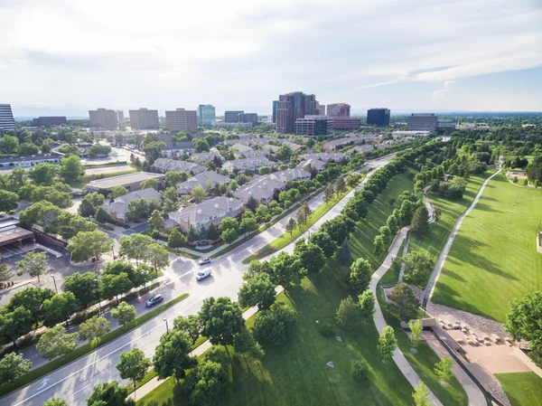 Flygfoto över business park — Stockfoto