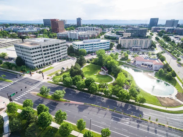 Vue aérienne du parc d'affaires — Photo