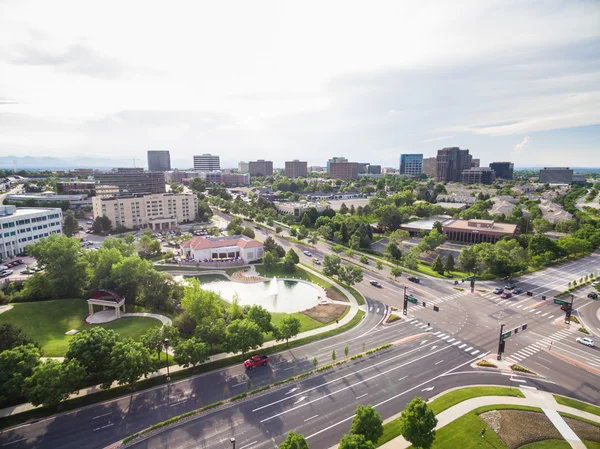 Aerial view of business park — Stock Photo, Image