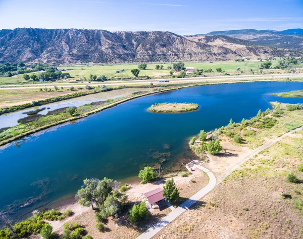 Aerial view of rest area near Colorado River at Rifle — стокове фото
