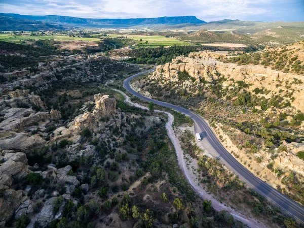 Vista aerea delle montagne — Foto Stock