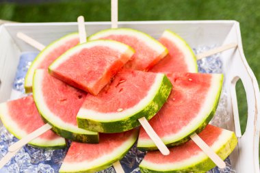 Nefis karpuz dilimi popsicles