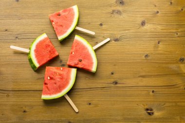 Nefis karpuz dilimi popsicles