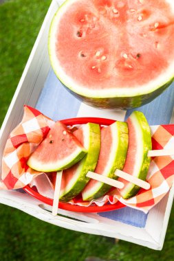 Nefis karpuz dilimi popsicles