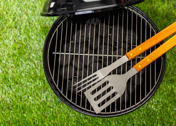 Small round charcoal grill — Stock Photo, Image