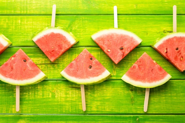 Yummy vattenmelon slice popsicles — Stockfoto