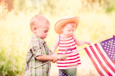 Toddlers having fun in the park