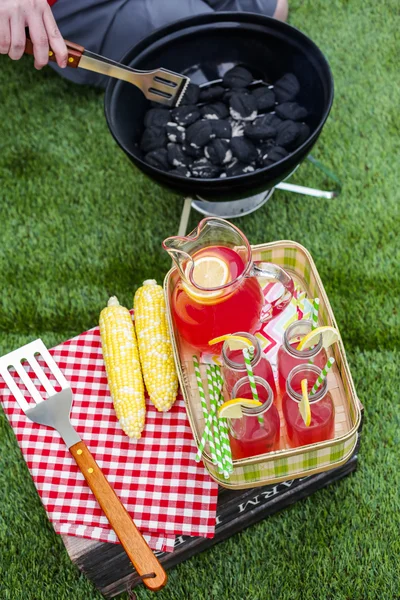 Sommerpicknick mit Limonade — Stockfoto