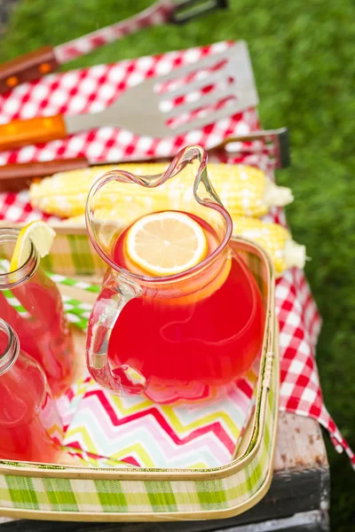 Sommerpicknick mit Limonade — Stockfoto