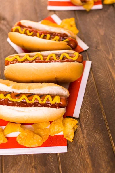 Sült hot dog — Stock Fotó