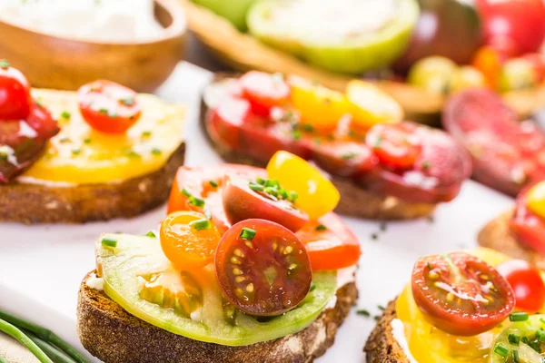 Herencia Sandwiches de tomates —  Fotos de Stock