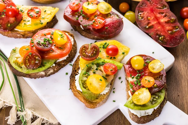 Tomaten-Sandwiches — Stockfoto