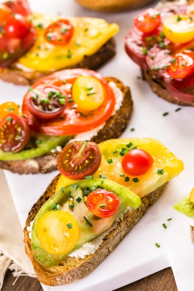 Tomaten-Sandwiches — Stockfoto