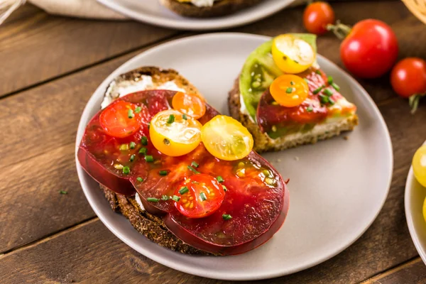 Tomaten-Sandwiches — Stockfoto