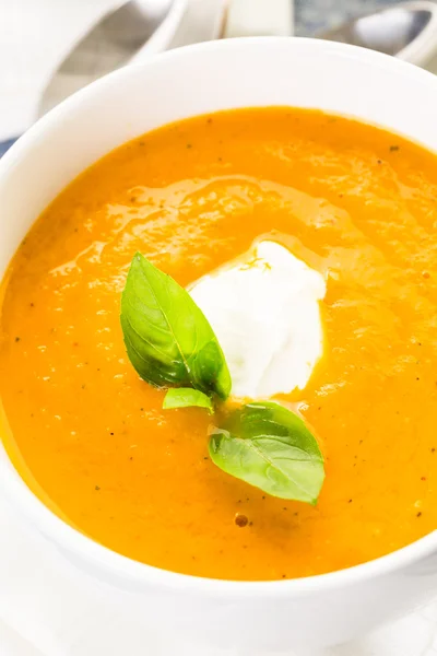 Gebratene Tomatensuppe — Stockfoto