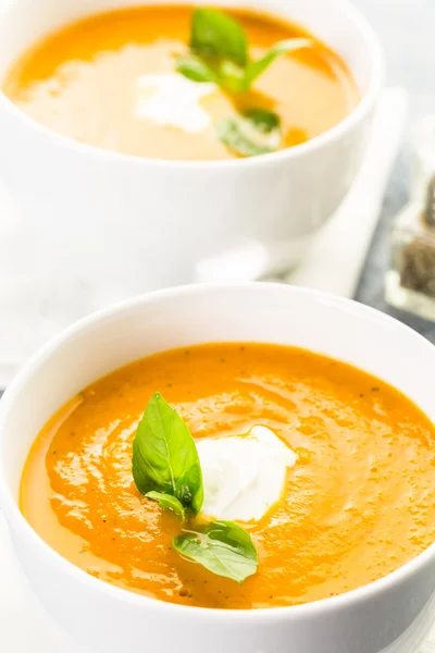 Gebratene Tomatensuppe — Stockfoto