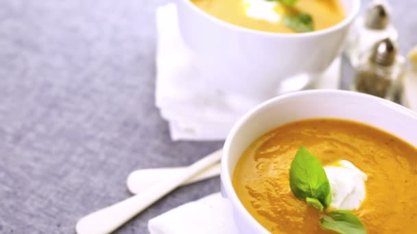 Geröstete Tomatensuppe mit Bio-Tomaten gekocht — Stockvideo