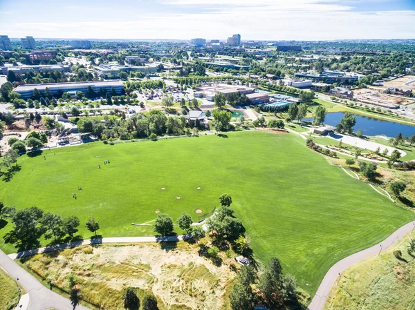 Aerial view of urban park — Stock Photo, Image