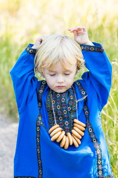 Little boy in Russian costume — Stock Photo, Image