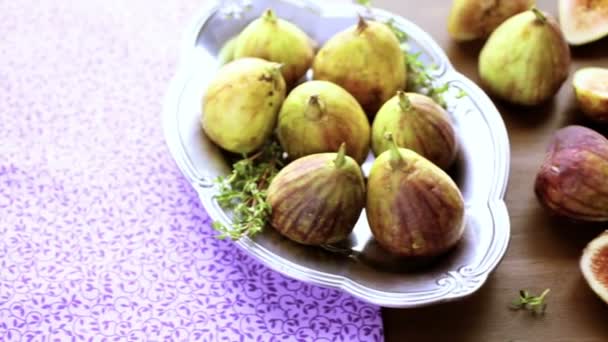 Organic California figs — Stock Video