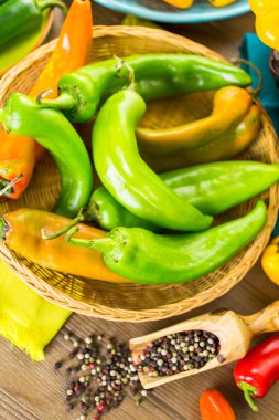 Organik biber yakın çekim