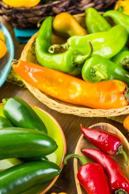 Organik biber yakın çekim