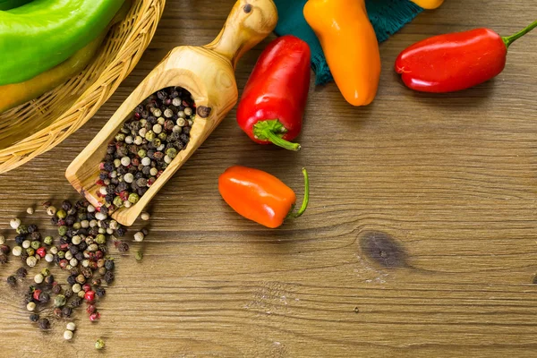 Organic peppers close up — Stock Photo, Image