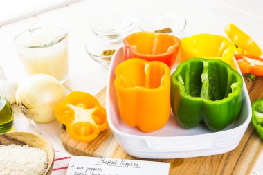 Düşük kalorili dolma biber