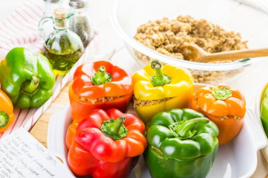 Düşük kalorili dolma biber