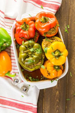 Düşük kalorili dolma biber