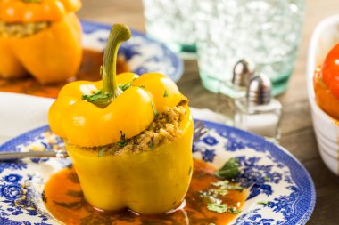 Düşük kalorili dolma biber