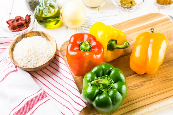 Low calorie stuffed peppers — Stock Photo, Image