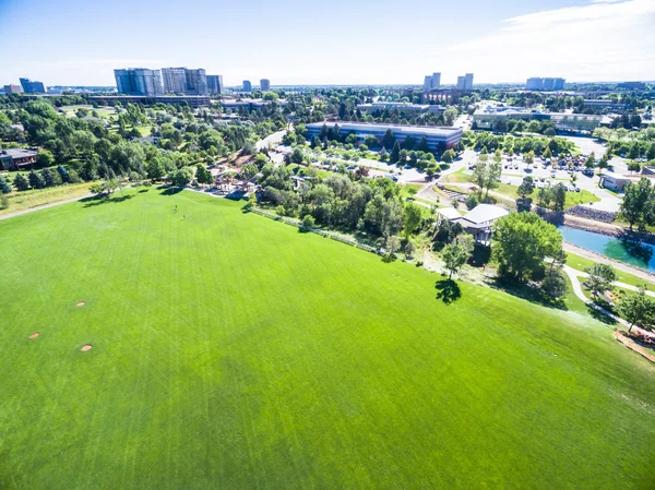 Luchtfoto van stedelijk park in Denver — Stockfoto