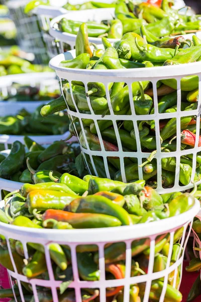 Grüne Chilischoten — Stockfoto